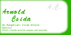 arnold csida business card